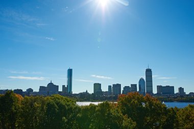 Boston skyline at Massachusetts clipart