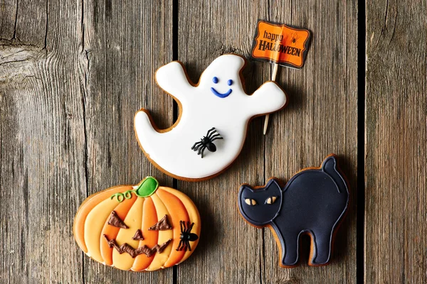 Halloween gingerbread cookies — Stock Photo, Image