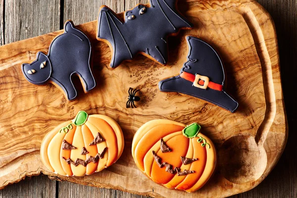 Halloween gingerbread cookies — Stock Photo, Image