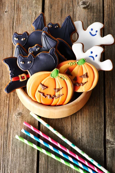 Halloween gingerbread cookies — Stock Photo, Image