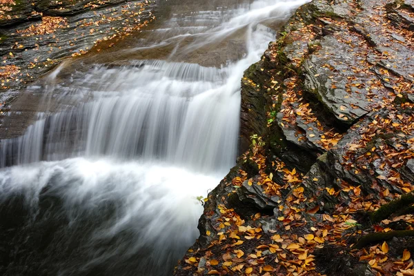 Escena otoñal de cascadas — Foto de Stock