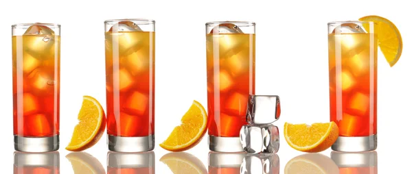 Conjunto de coquetéis tequila sunrise — Fotografia de Stock