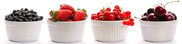 Berries in bowls collection — Stock Photo, Image