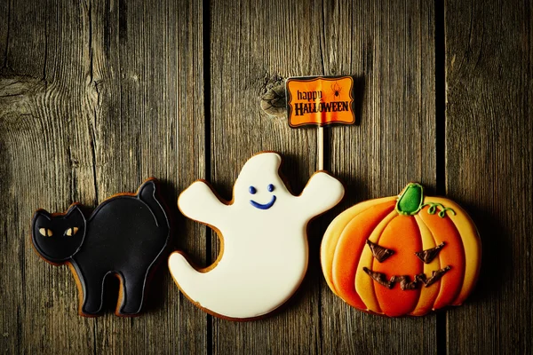 Halloween gingerbread cookies — Stock Photo, Image