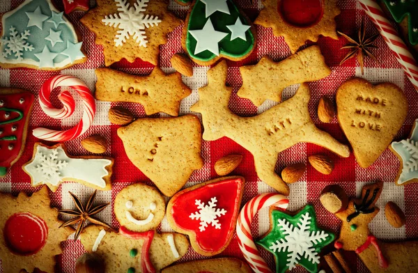 Christmas gingerbread cookies — Stock Photo, Image