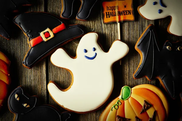 Halloween gingerbread cookies — Stock Photo, Image
