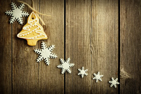 Kerstmis zelfgemaakte peperkoek koekjes — Stockfoto