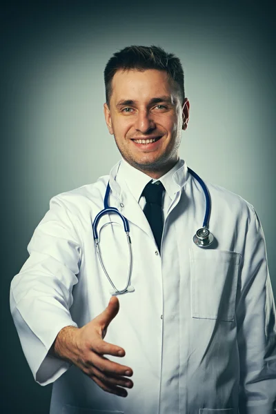 Medical doctor with stethoscope — Stock Photo, Image