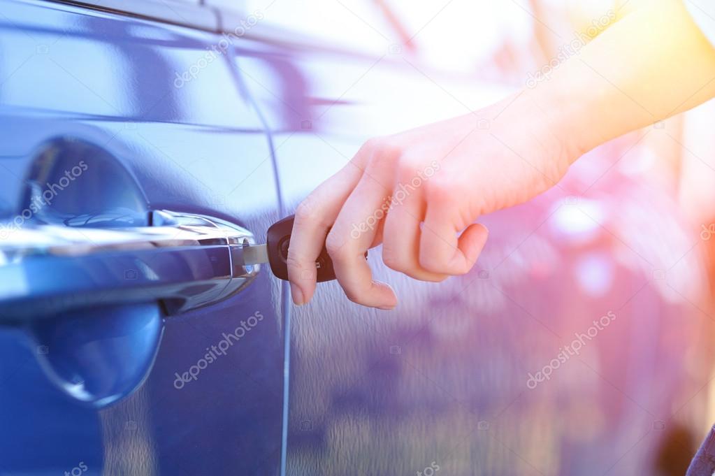 Car key in hand