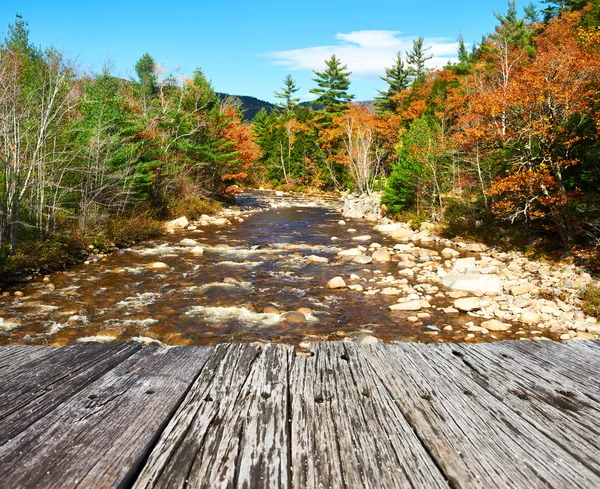 Swift River at autumn — Stock Photo, Image