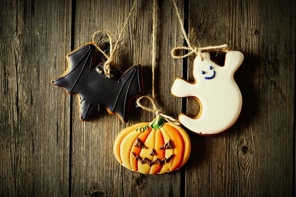 Halloween zelfgemaakte koekjes — Stockfoto