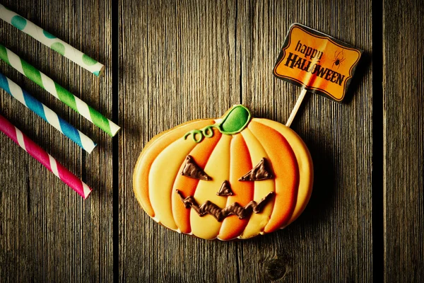 Halloween domácí perník cookie — Stock fotografie
