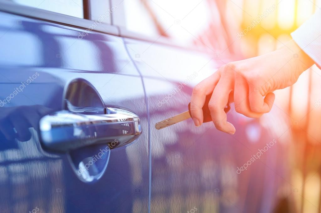 key in female hand