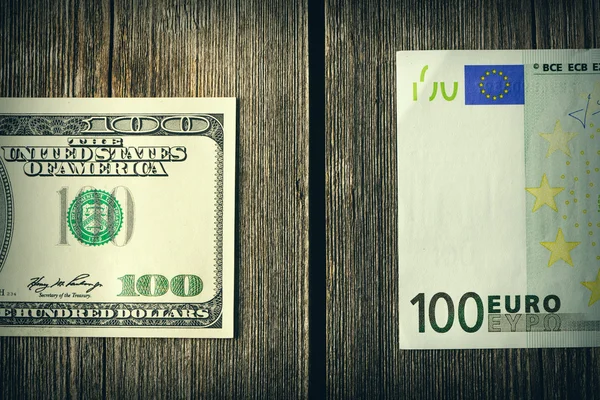 US and euro currency — Stock Photo, Image