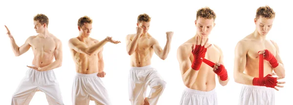 Man training taekwondo — Stock Photo, Image