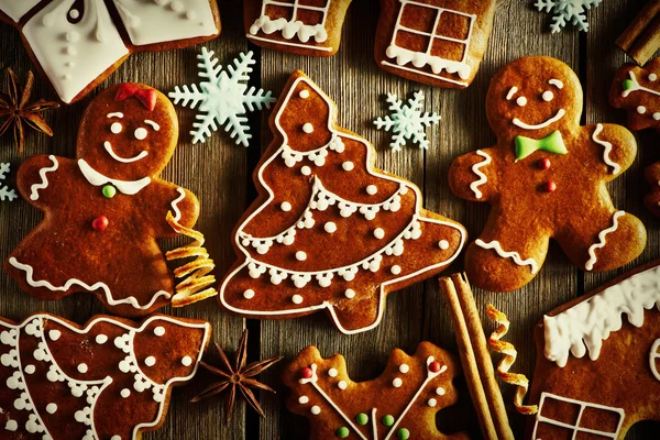 Biscoitos de gengibre de Natal — Fotografia de Stock