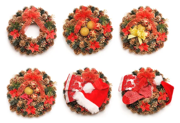 Christmas wreathes collection — Stock Photo, Image