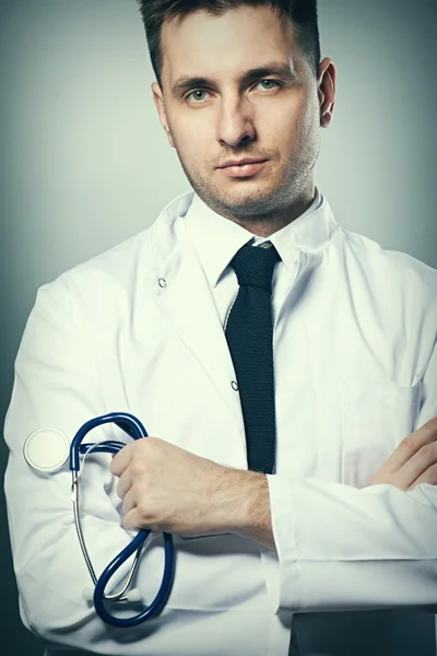 Medical doctor with stethoscope — Stock Photo, Image