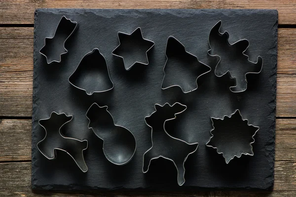 Christmas cookie cutters — Stock Photo, Image