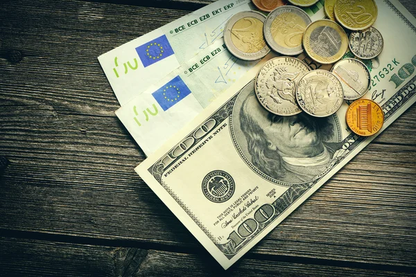 US and euro money — Stock Photo, Image