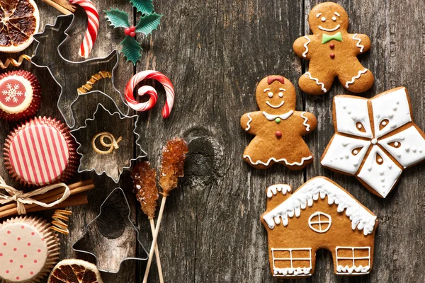 Kerst peperkoek koekjes — Stockfoto