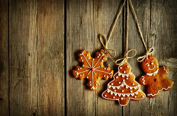 Christmas homemade gingerbread cookies — Stock Photo, Image