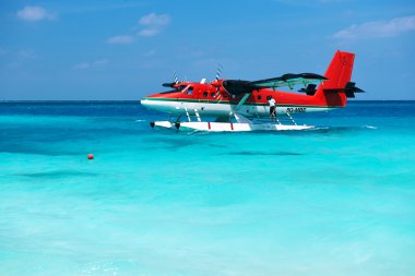 Twin otter deniz uçağını Maldivler
