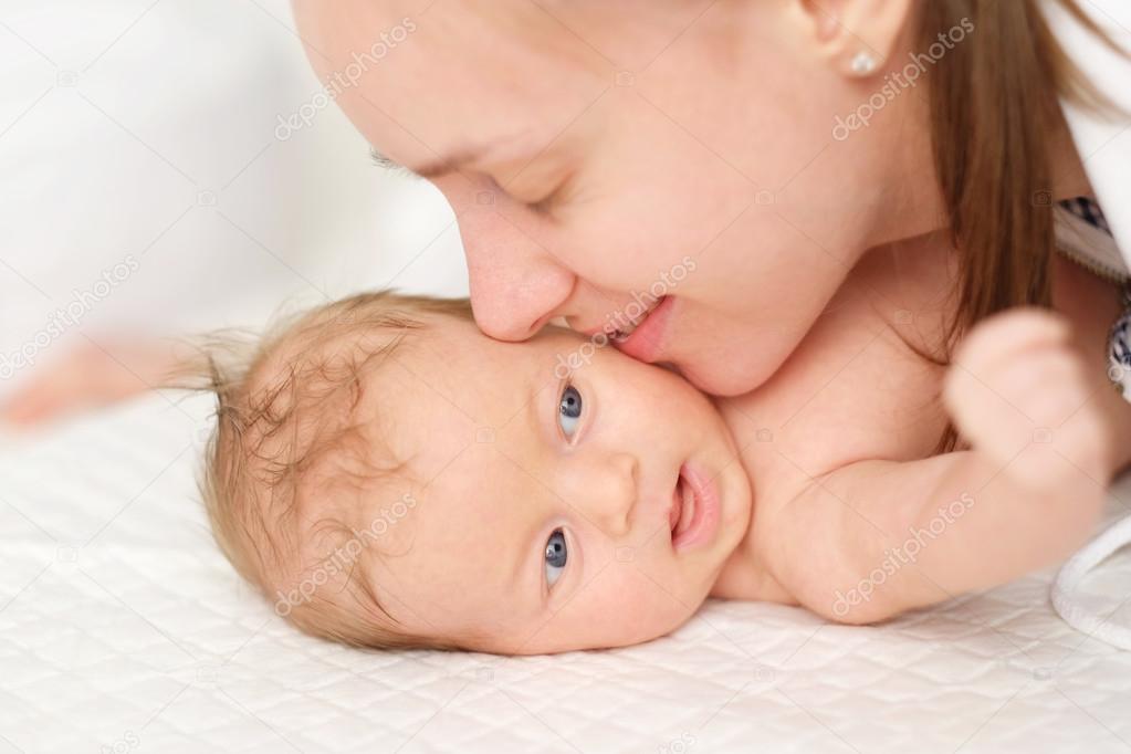old newborn baby with mother