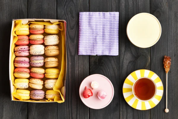 Francouzská lahodný macaroons — Stock fotografie