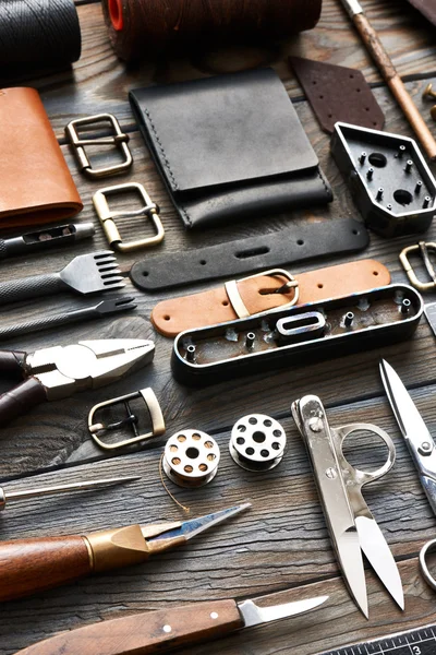 Leather crafting tools — Stock Photo, Image