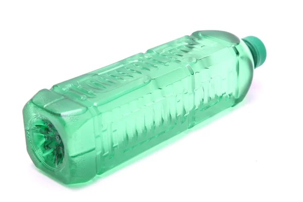 Zöld műanyag palack — Stock Fotó