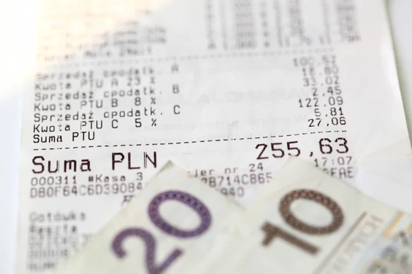 Polish Money Check — Stock Photo, Image