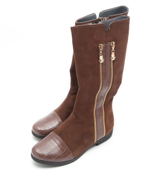 Brown female boots — Stock Photo, Image