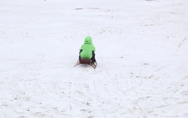 Sled down — Stock Photo, Image