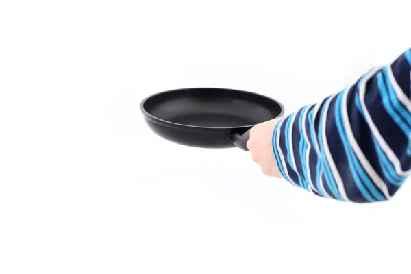 Pan in hand — Stock Photo, Image