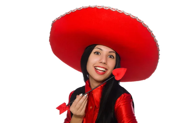 Mulher mexicana com flecha de amor — Fotografia de Stock