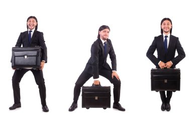 Beyazlar üzerinde seyahat eden bir iş adamı