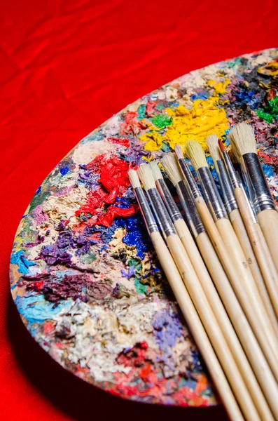 Palette d'artistes dans le concept d'art — Photo