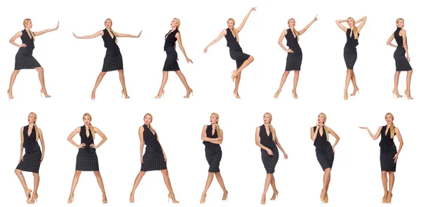 Composite photo of woman in various poses — Stock Photo, Image