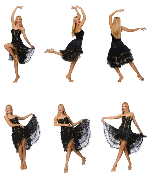 Composite photo of woman in various poses — Stock Photo, Image