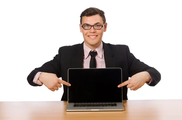 Young businessman isolated on the white Stock Image