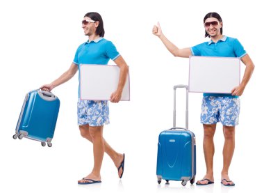 Seyahat konsepti beyazlara izole edildi