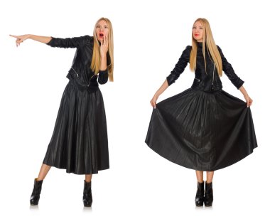 Çeşitli pozlarda kadın resmi.