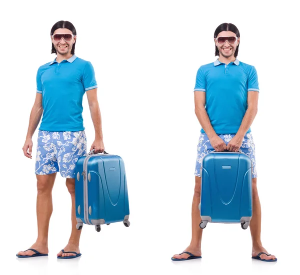 Uomo che si prepara per questa vacanza estiva — Foto Stock