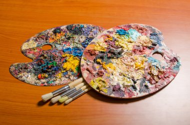 Sanat konseptinde sanatçı paleti