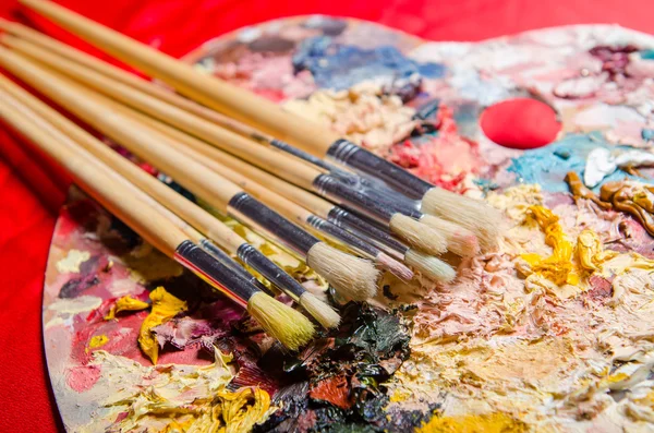 Palette d'artistes dans le concept d'art — Photo