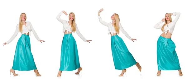 Composite photo of woman in various poses — Stock Photo, Image