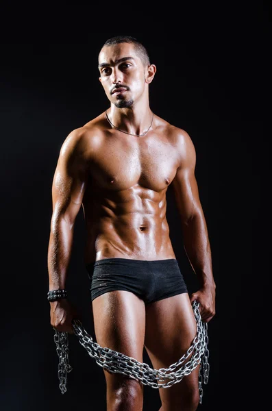 Strappato muscolare uomo in sport concetto — Foto Stock