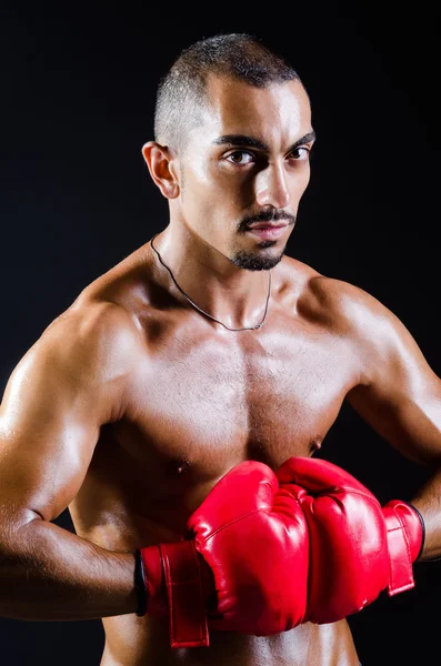 Boxeador rasgado no conceito de esportes — Fotografia de Stock