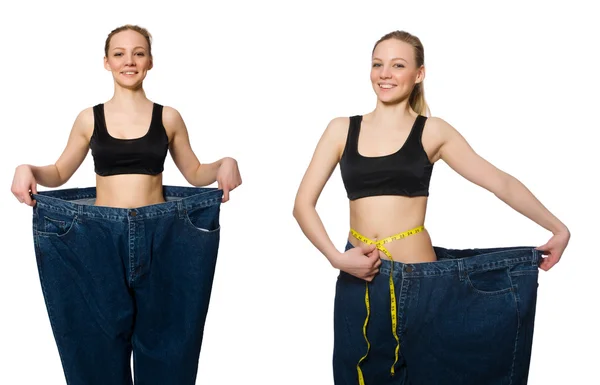 Foto compuesta de la mujer en el concepto de dieta —  Fotos de Stock